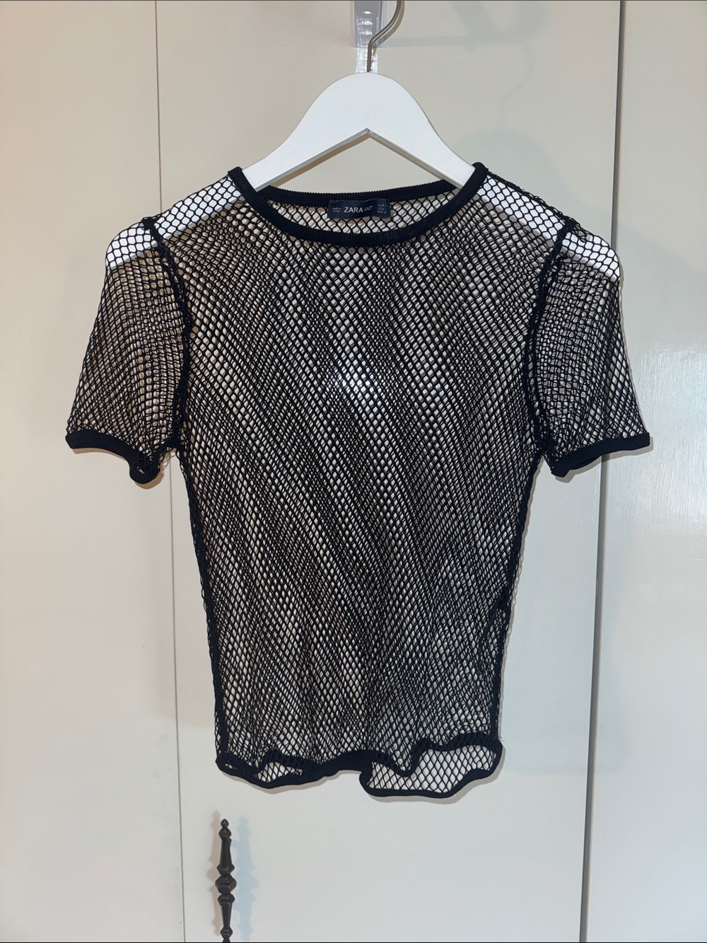Black Fishnet Short-Sleeve Tee